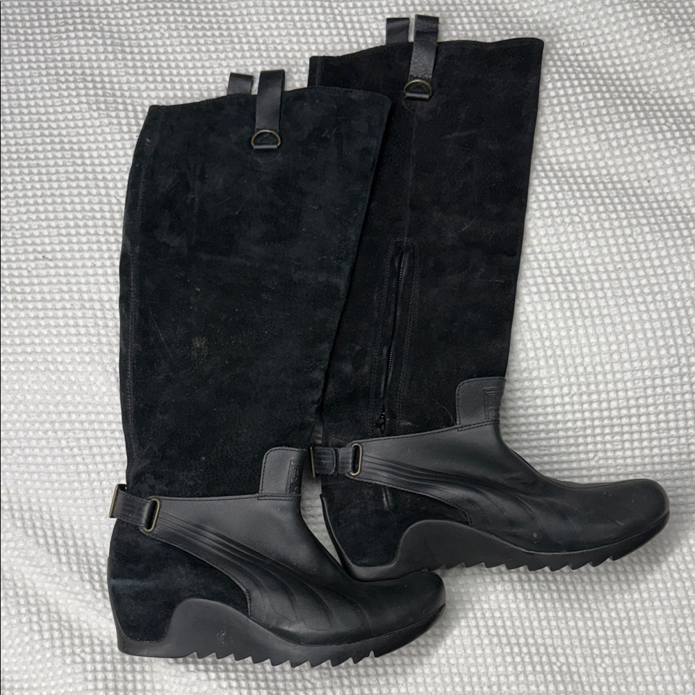Puma Black Suede Knee-High Women's Winter Boots - 6.5